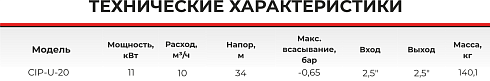 Самовсасывающий насос CIP-U-20-5